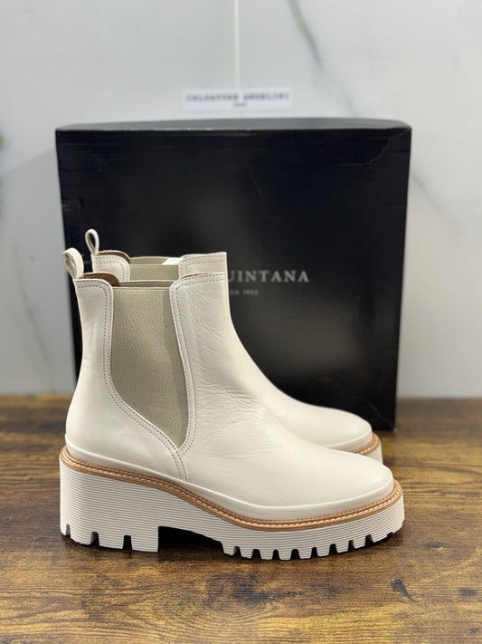 Pons Quintana Stivaletto Donna Carm B Pelle Bianco     Zeppa  Luxury Boot 38