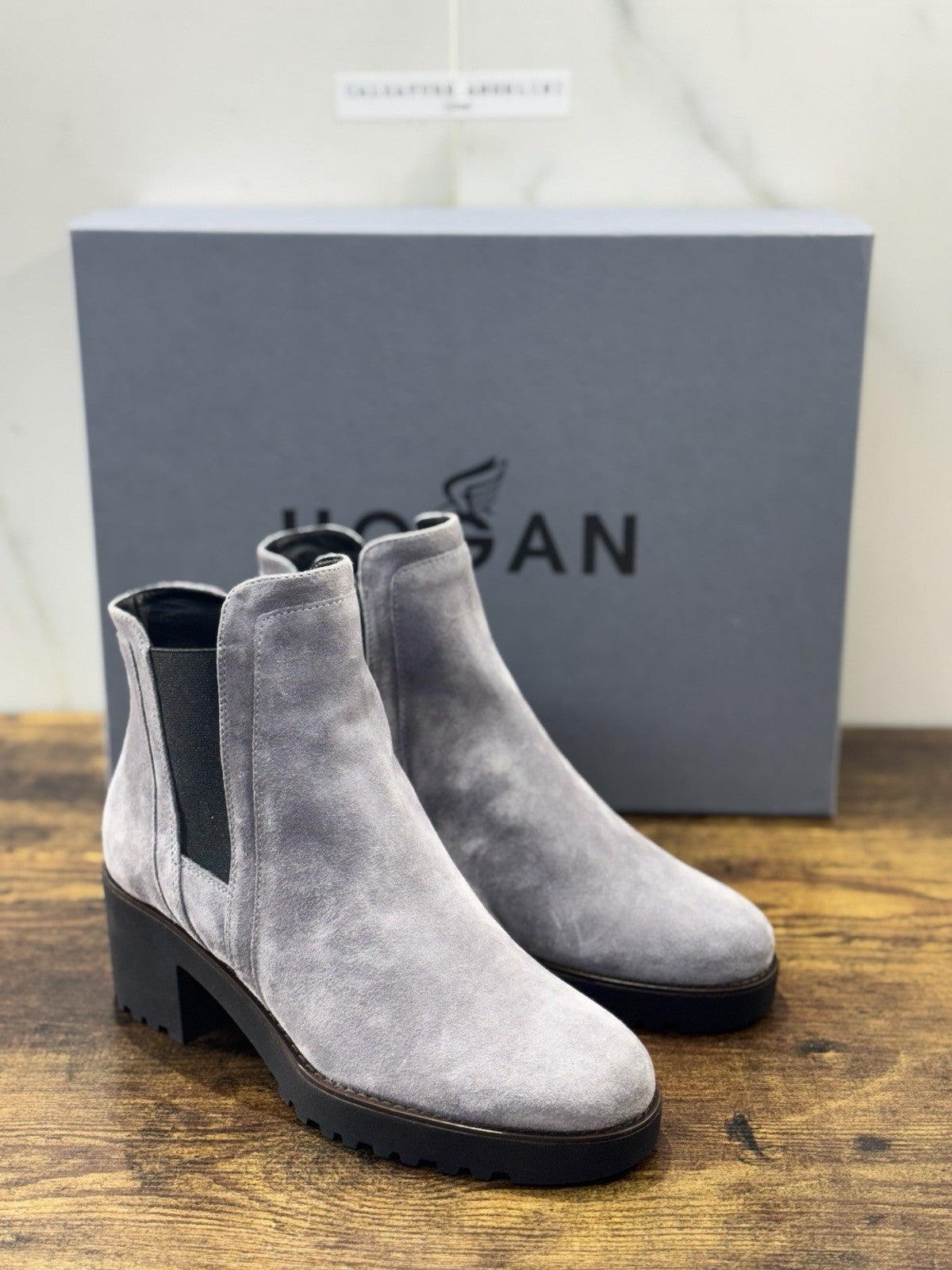 Hogan   Stivaletto  Suede Grigio Con Tacco  Winter Boot   Casual Hogan Donna 39