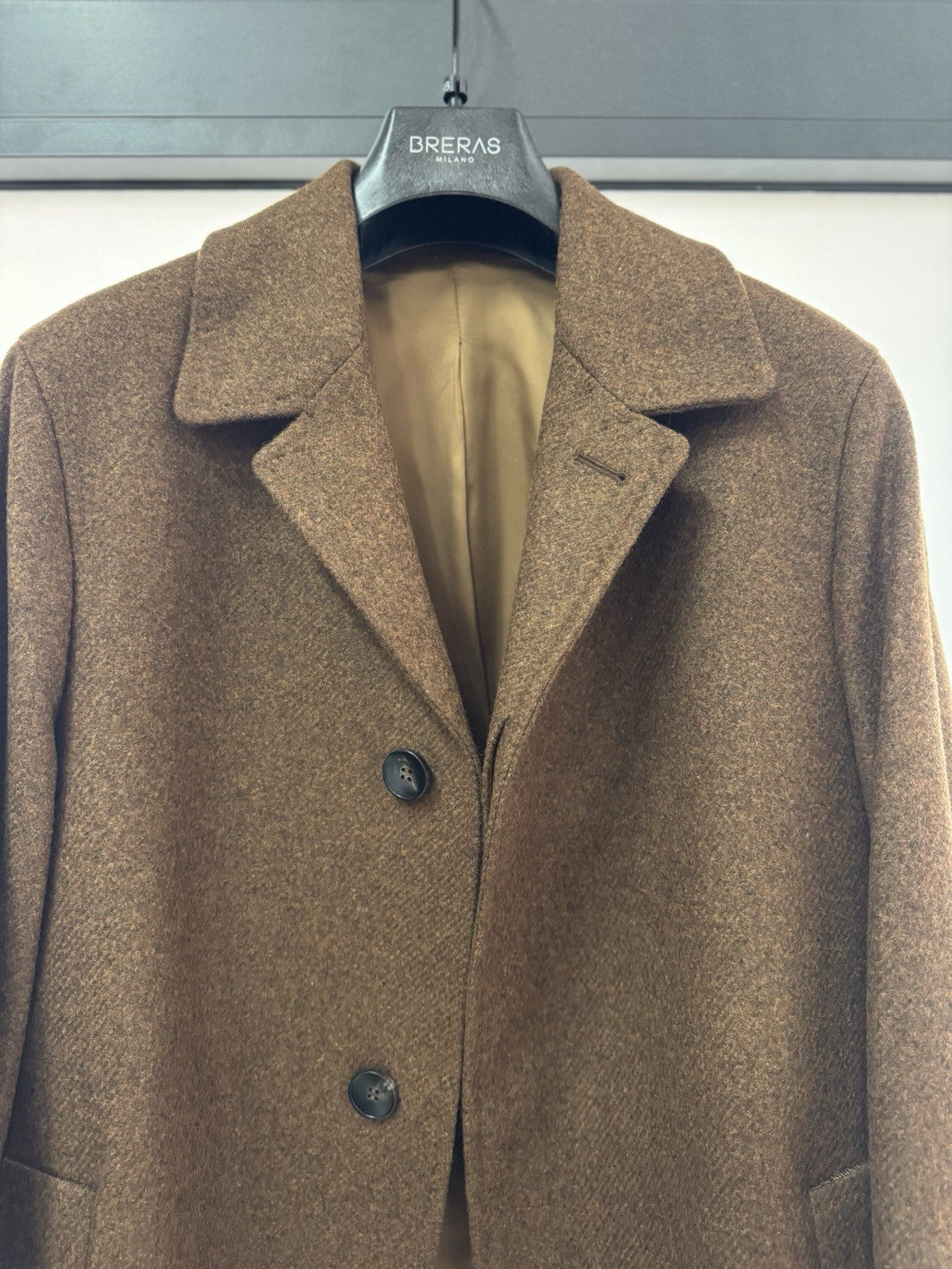 Breras Cappotto Rennes monopetto in pura lana Moro  Uomo 48