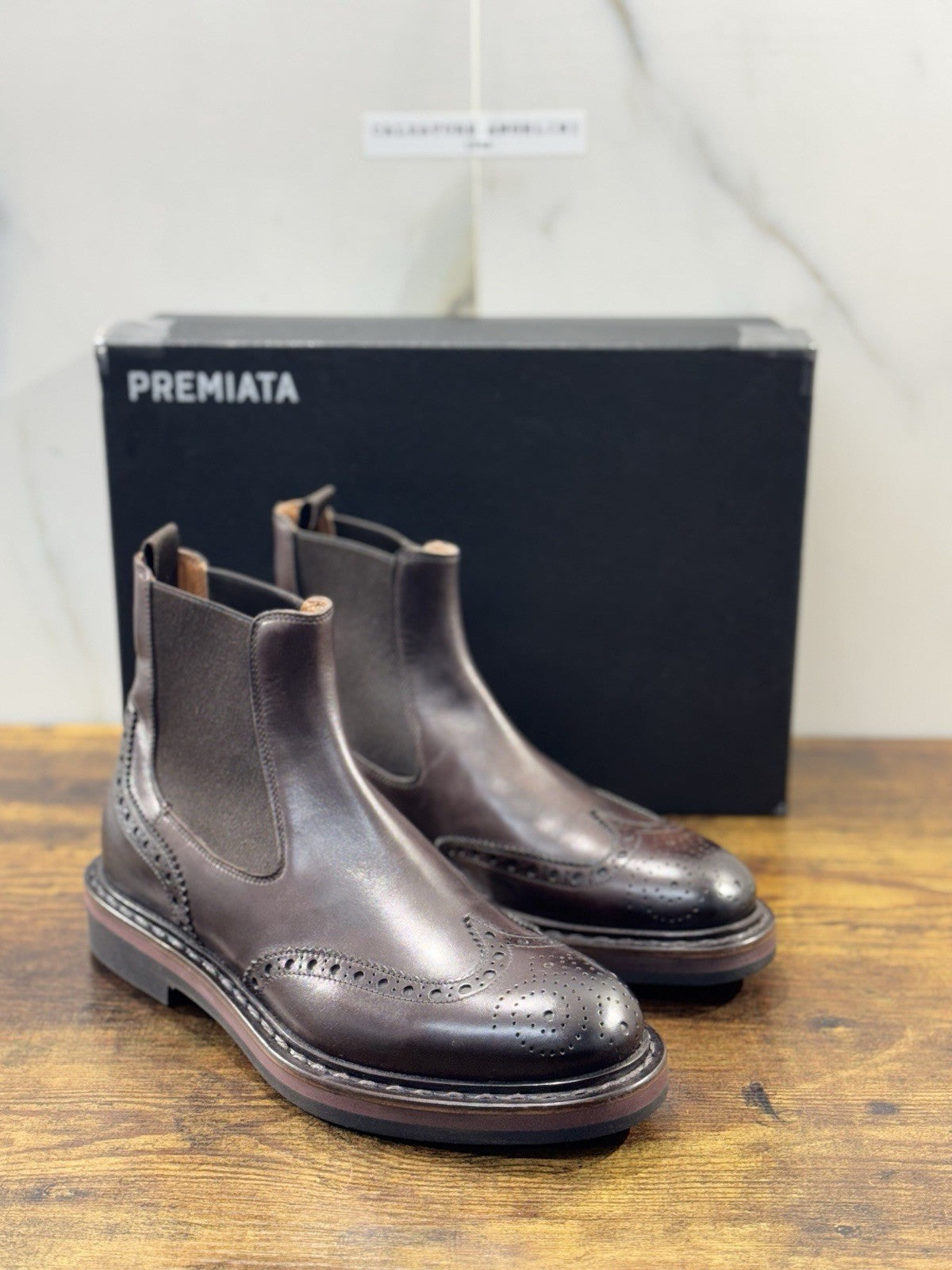 Premiata Chelsea Boot Uomo 1 Linea Pelle Ebano Luxury Premiata Men Boot 44