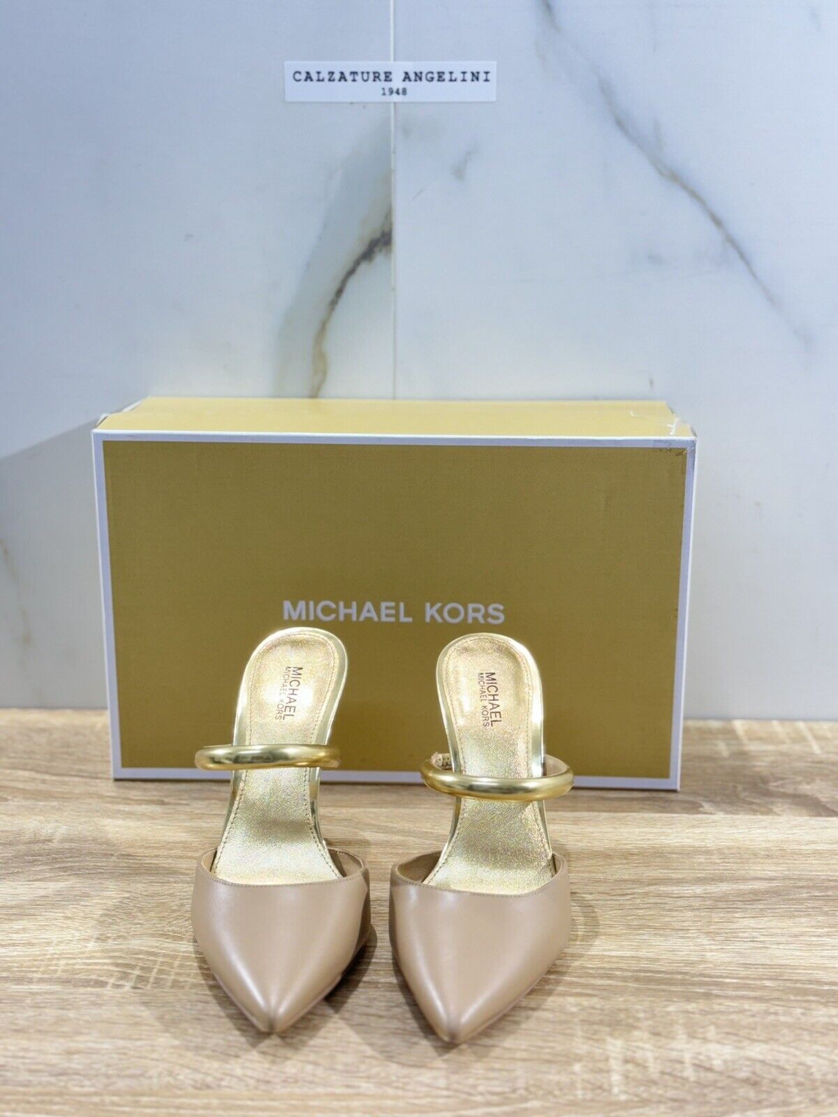 Michael Kors Jessa  Mule Pump Sandalo Donna Pelle Camel   Michael Kors  39