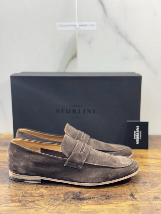 Sturlini Firenze Mocassino  Uomo Suede T Moro   Luxury Craftmanship Men 42