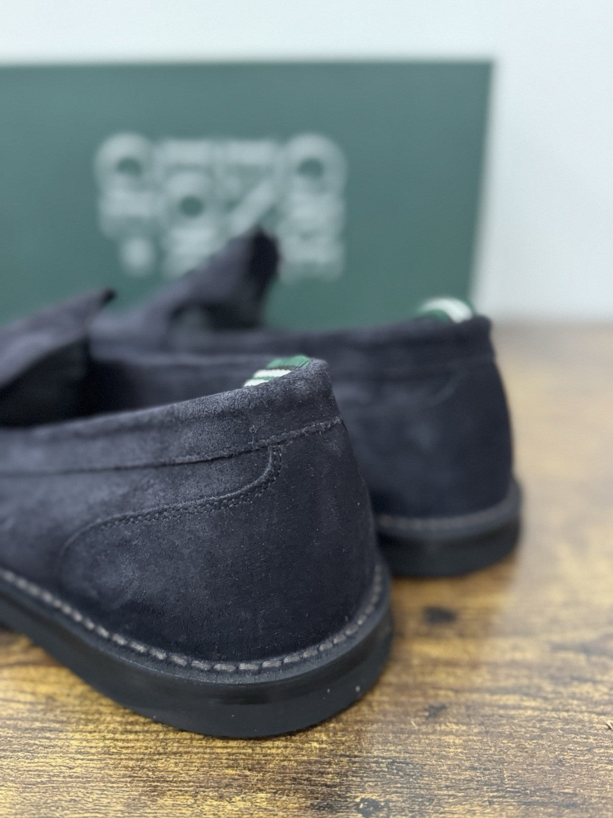 Green George Mocassino Summer Walk  Suede Blu   Handmade In Italy Uomo 45