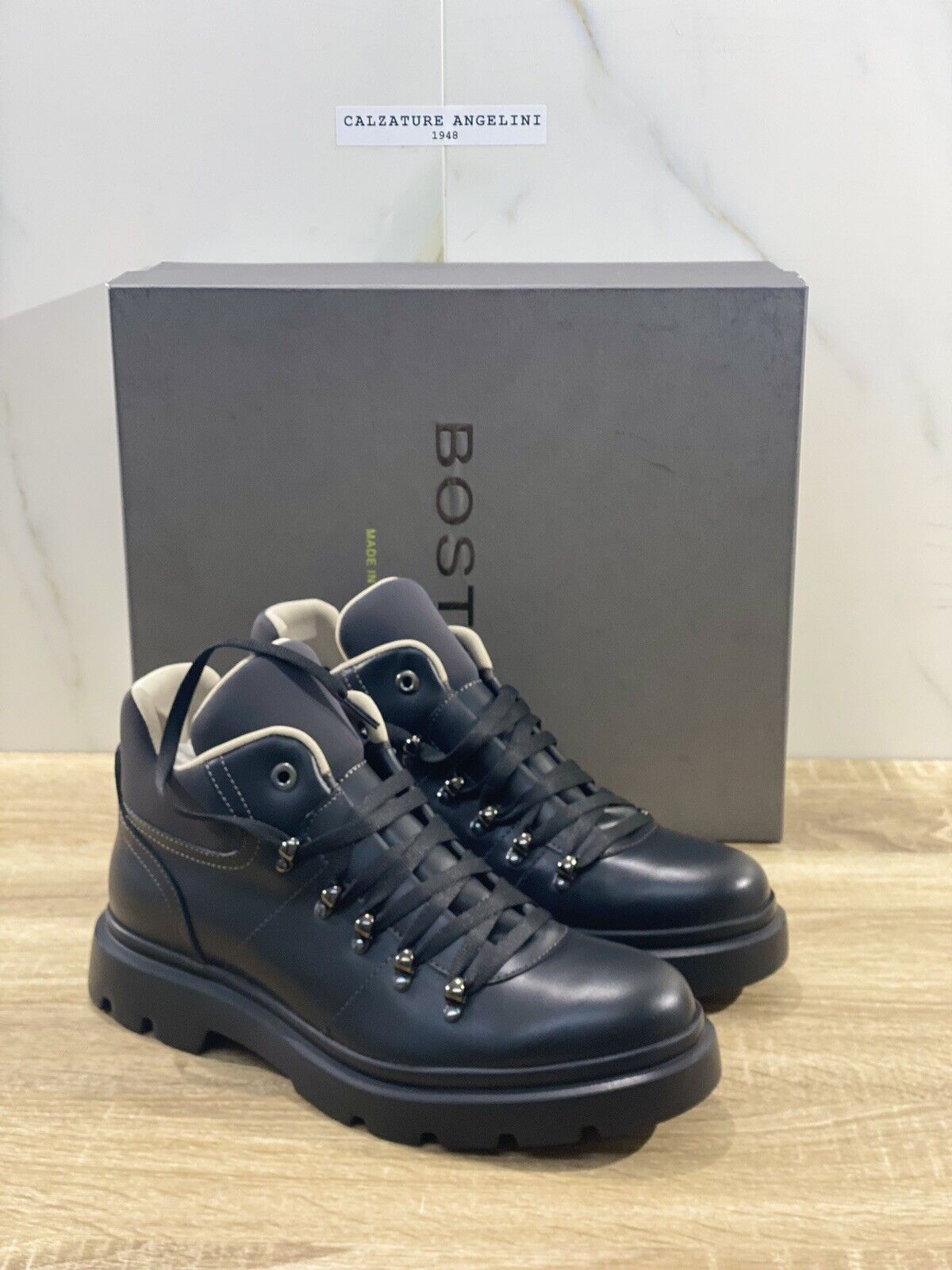 Boston Stivaletto Uomo Pedula Pelle Nera Extra Light 42.5