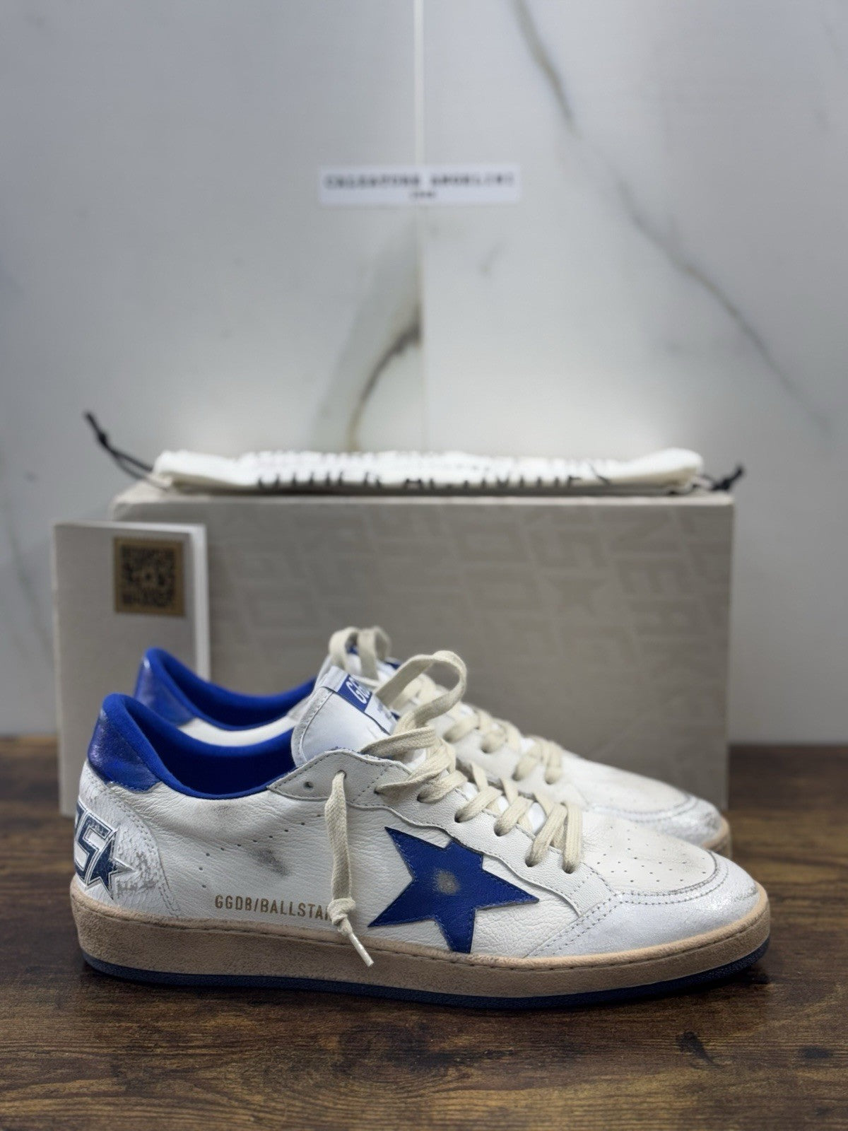 Golden Goose Ball Star Sneaker Uomo White Bluette Luxury Casual Golden Goose 43