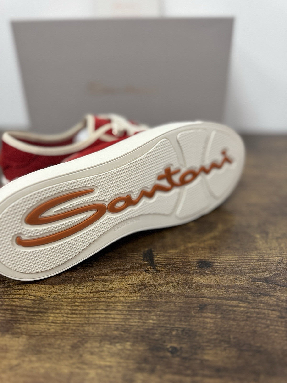Santoni Sneaker Icon Pelle  Suede Rossa    Casual Scarpa Santoni 38.5