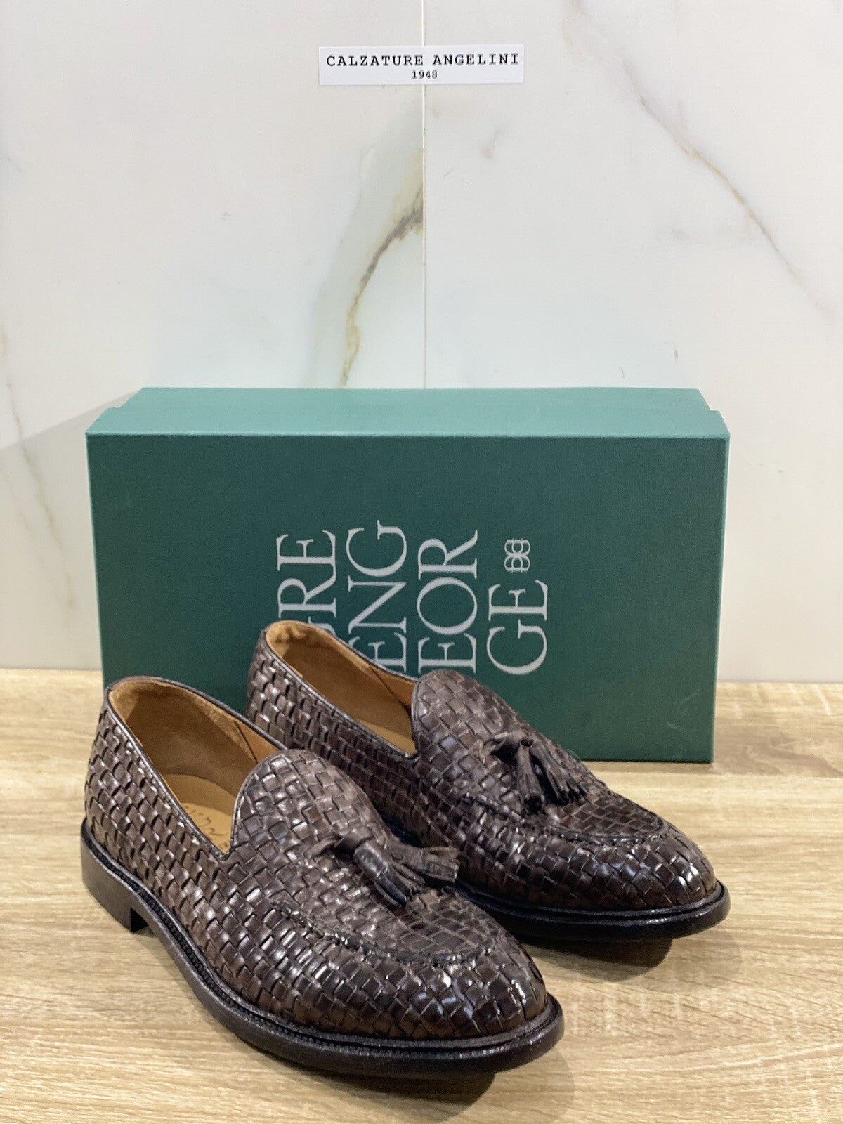Green George Mocassino Uomo Intrecciato Nappine Luxury 43.5