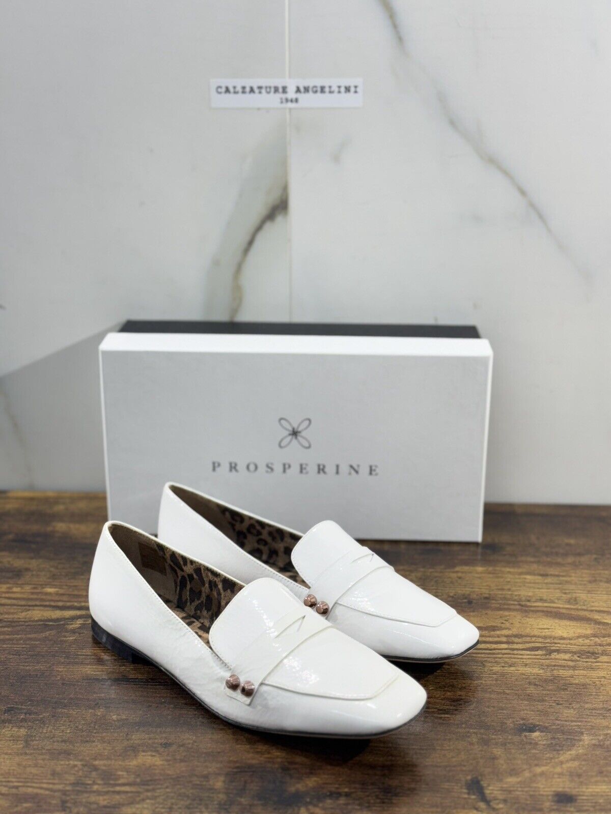 Prosperine mocassino donna in Vernice Bianco   luxury made in italy 40