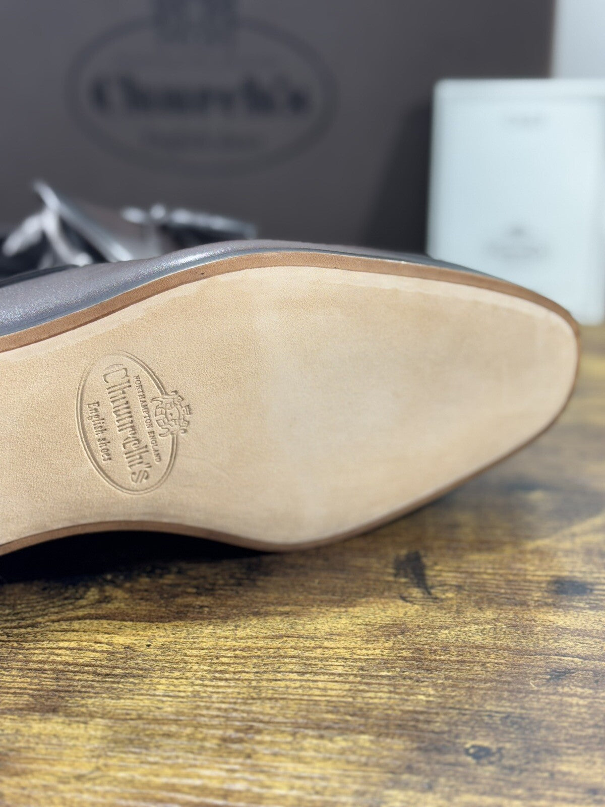 Church’s Mocassino Uomo Maidstone Pelle Marrone Calf   Custom Grade 42.5