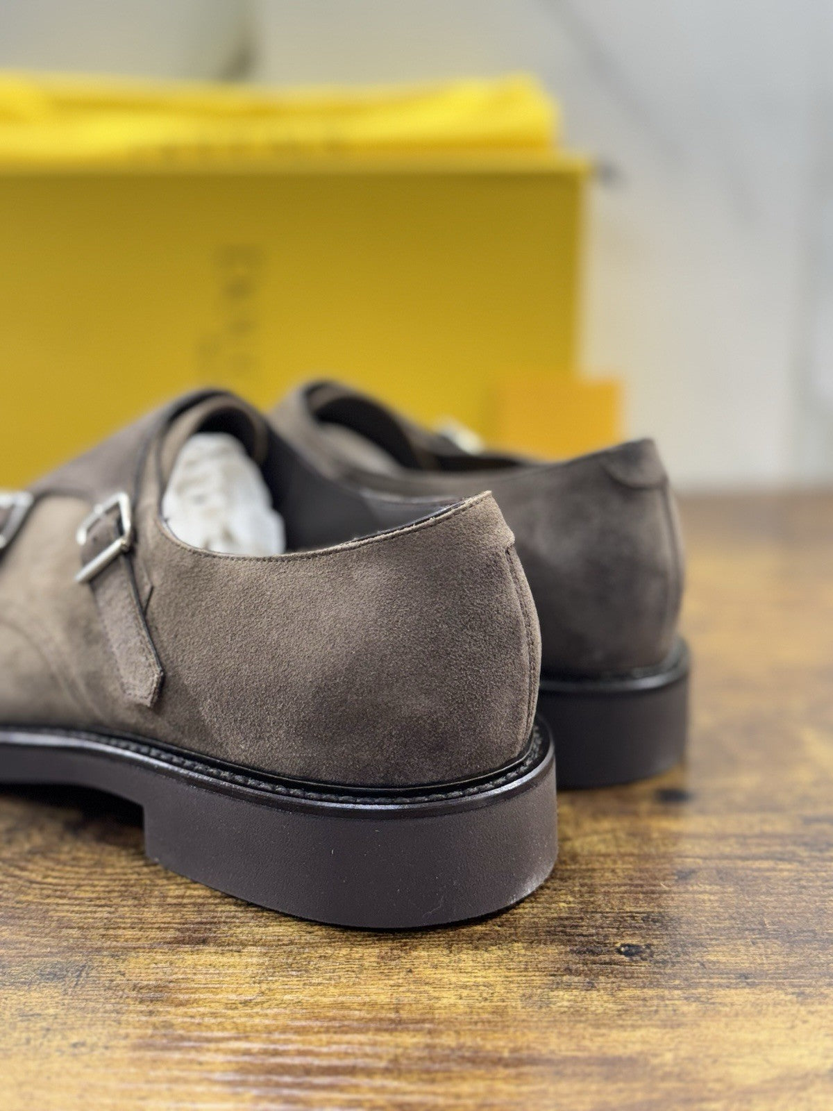 Doucal’s Doppia Fibbia    Uomo Suede     Luxury Men Doucal’s Extra Light 41.5