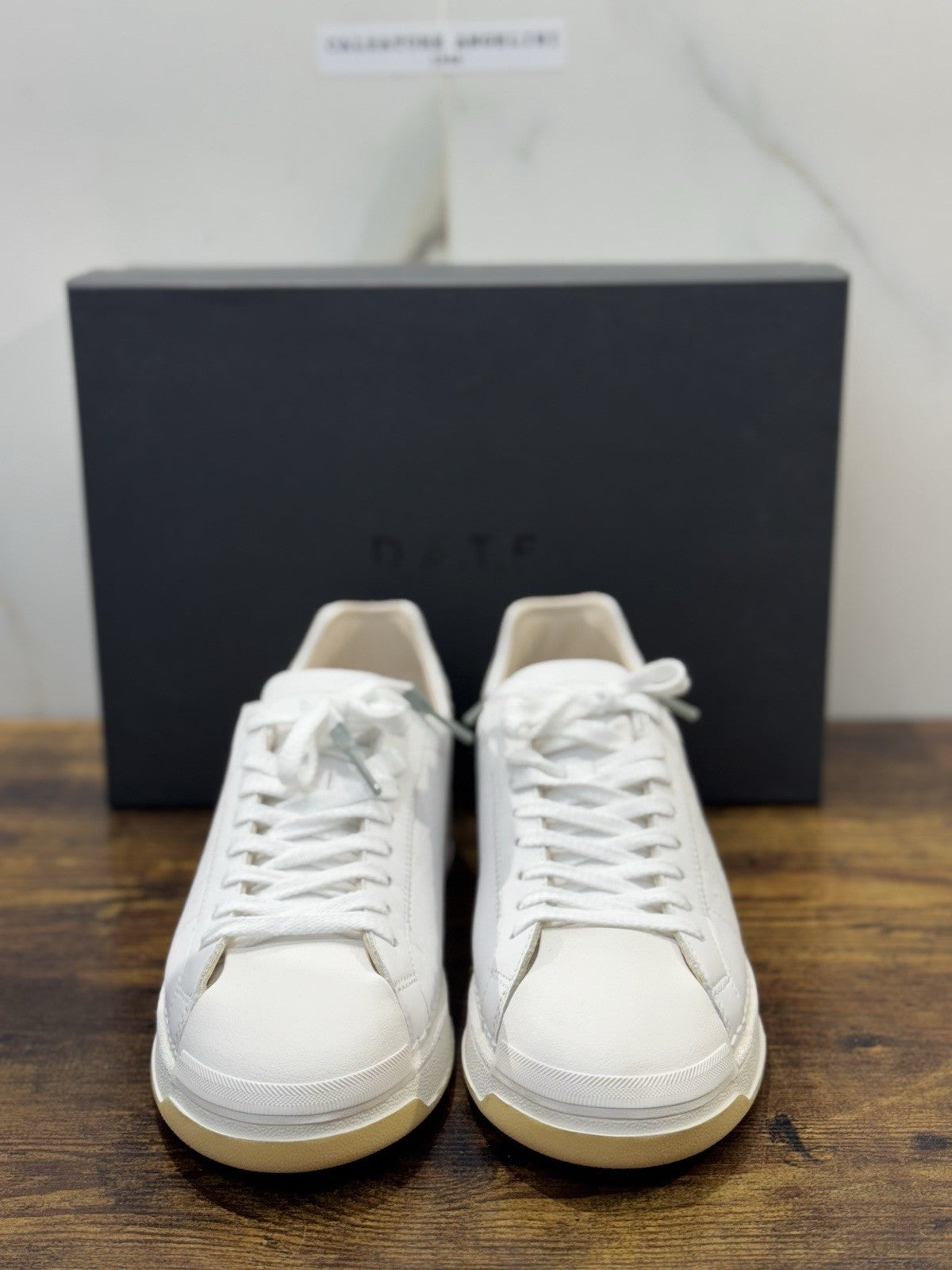 D.A.T.E Kdue BASe Sneaker Pelle Bianco  Casual Uomo 43