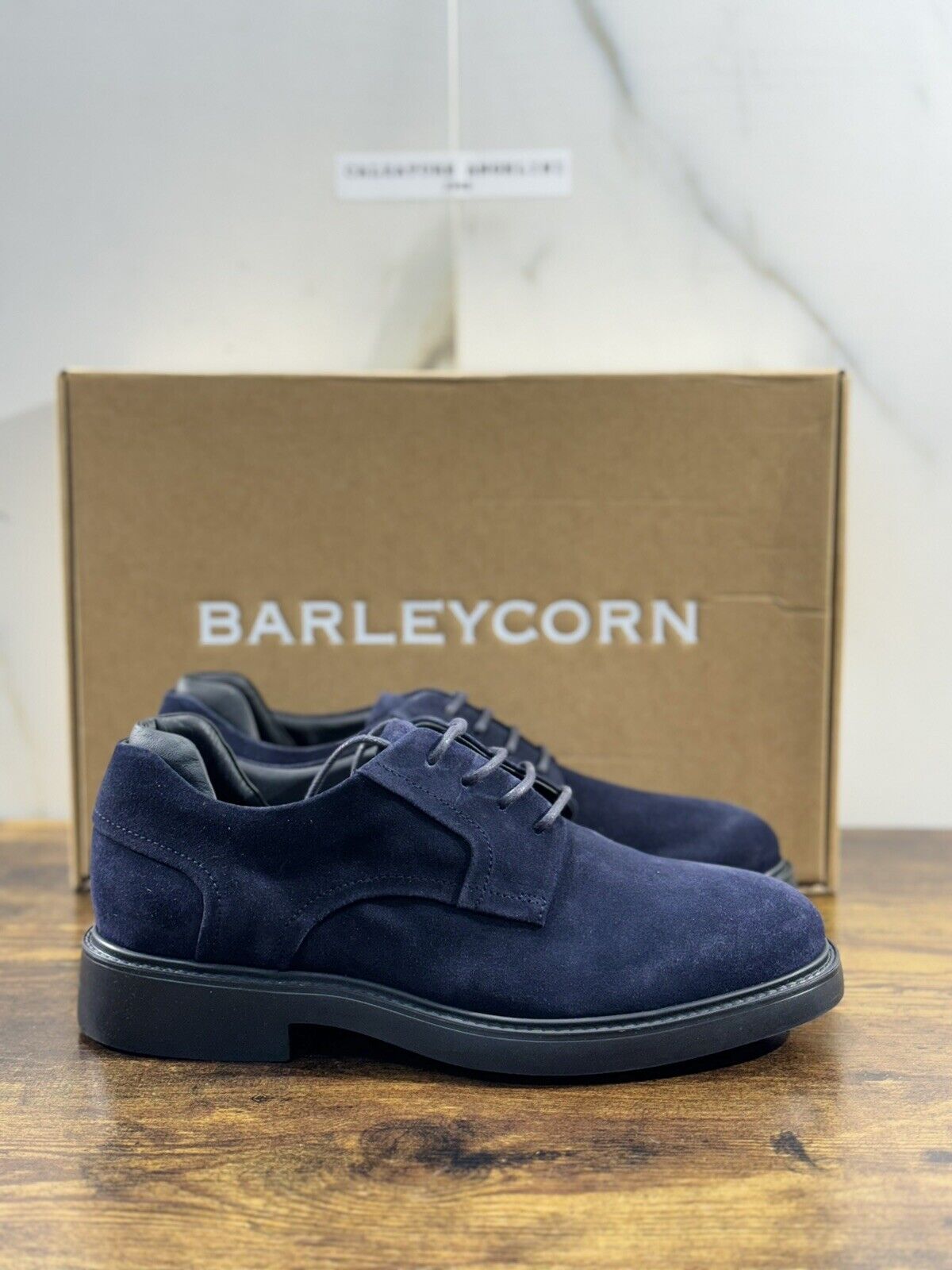 Barleycorn Scarpa Uomo Derby Sleek Pelle SuedeBlu Extralight Casual Men Shoes 39