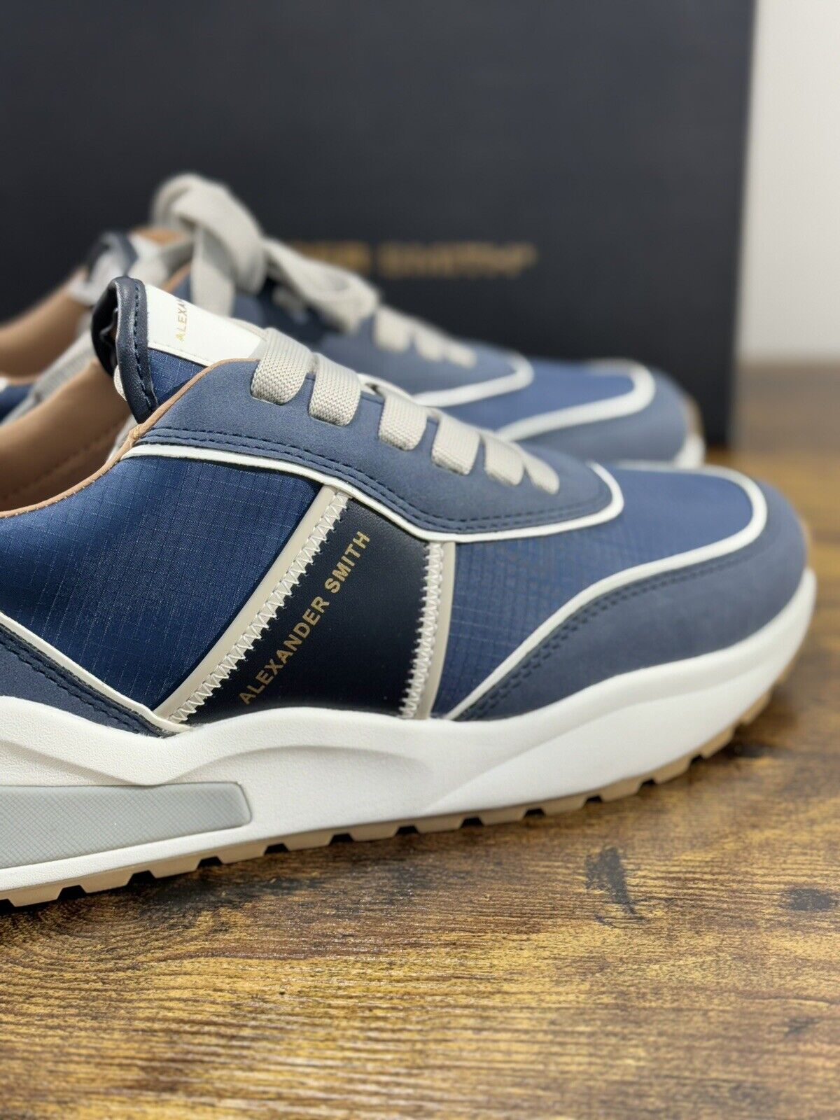 Alexander Smith London  Sneaker Donna Edo Dover   Pelle Blu 39