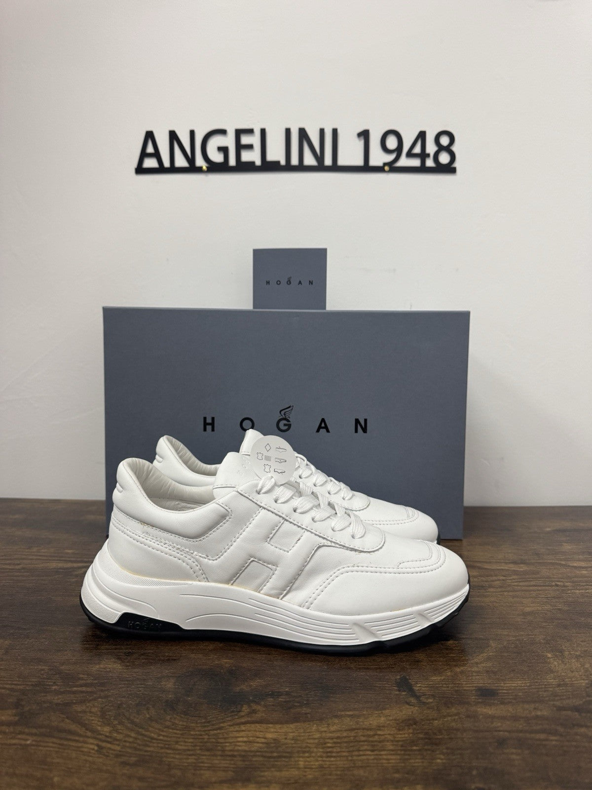 Hogan Hyperlight  sneaker Pelle Bianca memory foam Luxury HoganShoes Uomo 39