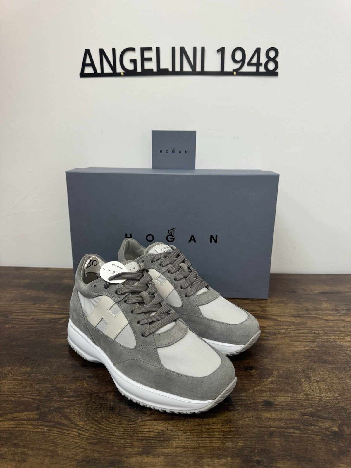 Hogan Interactive   sneaker Pelle Grey  memory foam Luxury Hogan  Uomo 41