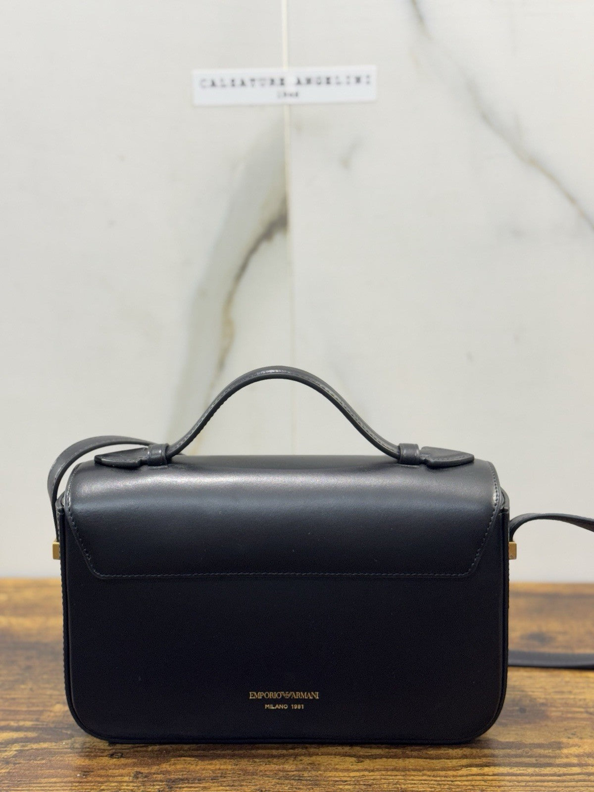 Emporio Armani Borsa 100% Pelle Nero Casual Armani Borsa Donna 