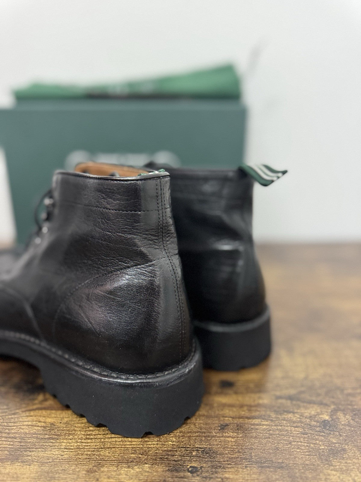 Green George Polacchino Pelle Nera Extra Light  Casual Boot Uomo 44