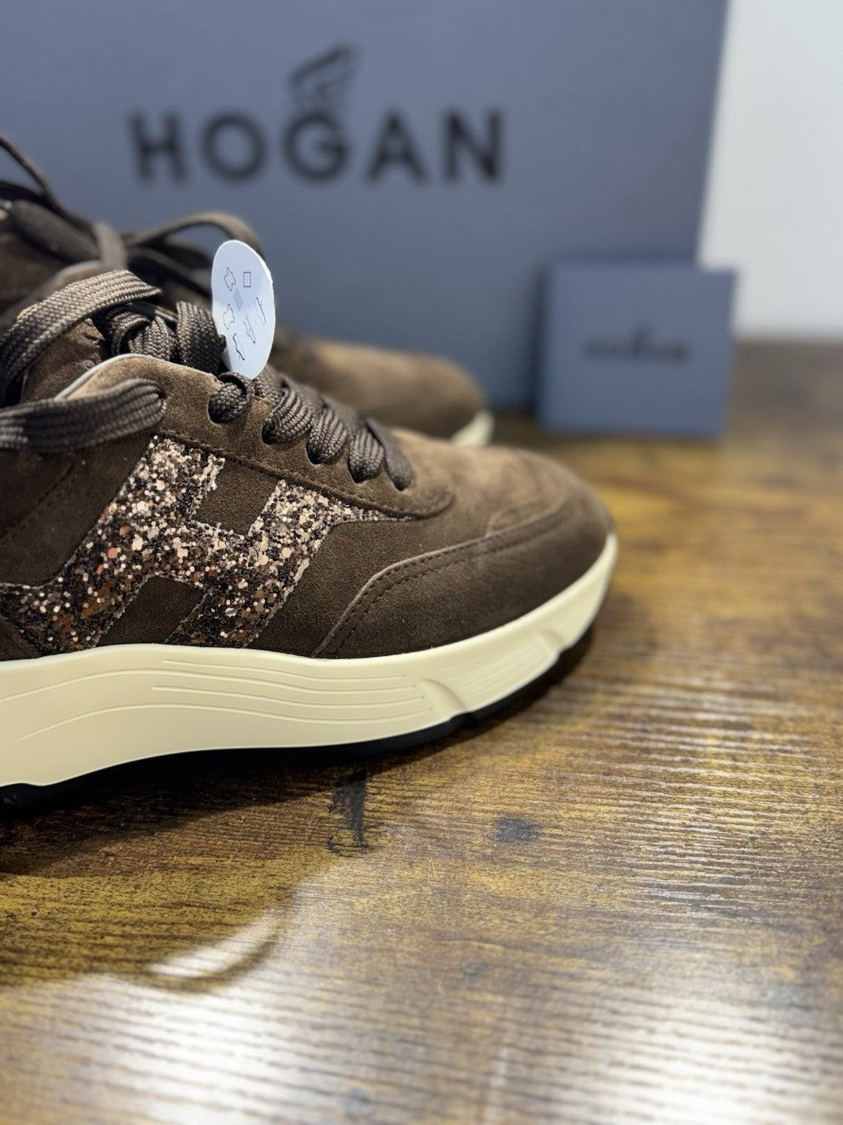 Hogan H669 Suede Marrone Memory Foam Casual Hogan Donna 37.5