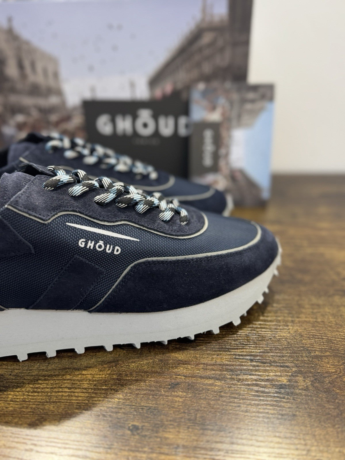 Ghoud Rush Sneaker Suede Blu Casual Scarpa Uomo 45