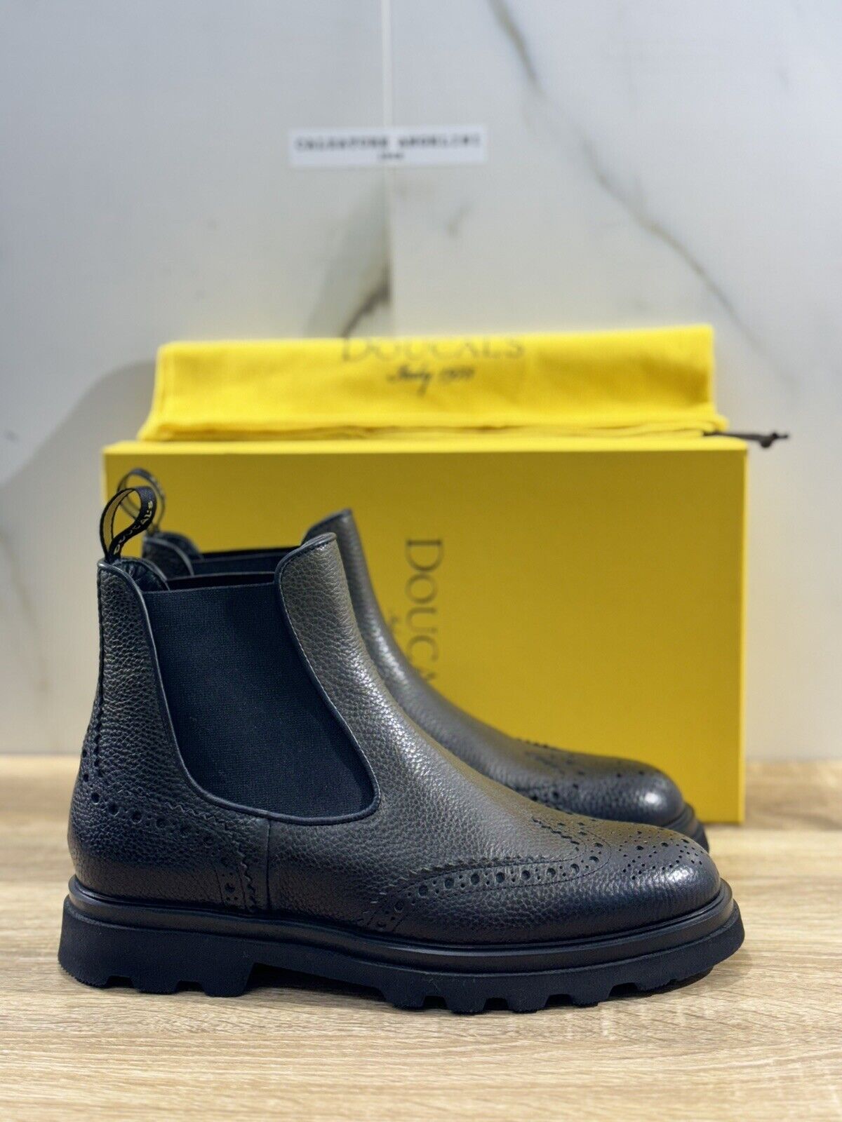 Doucal’s Chelsea Boot   Pelle Antracite      Luxury Men Doucal’s Shoes Boot 45