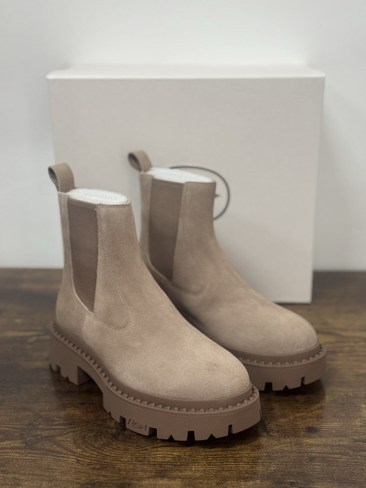 Ash Genesis  Combat Boot Pelle Suede Beige  Casual Ash Donna 38