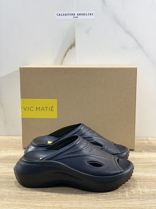 Vic Matie’ Sandalo Smoothie Nero Gomma Icon Sandal 36