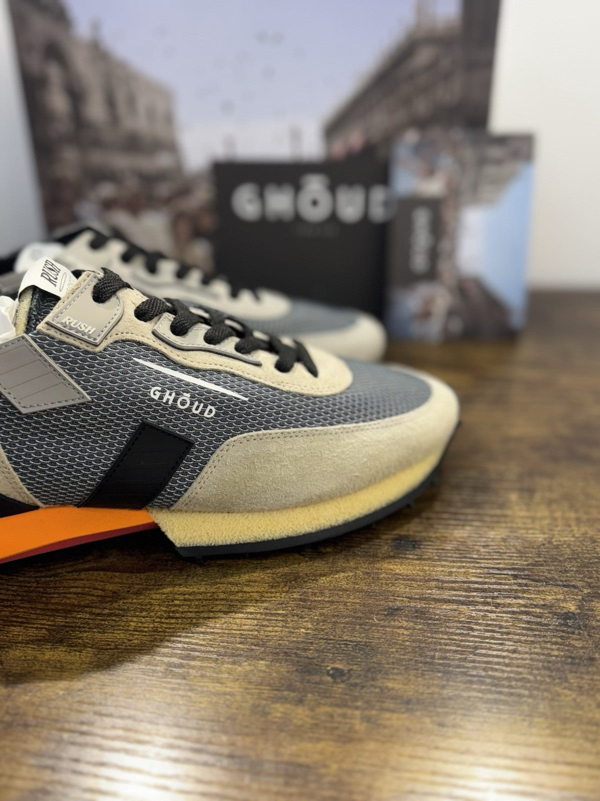 Ghoud Rush Sneaker Suede Beige  Casual Scarpa Uomo 41