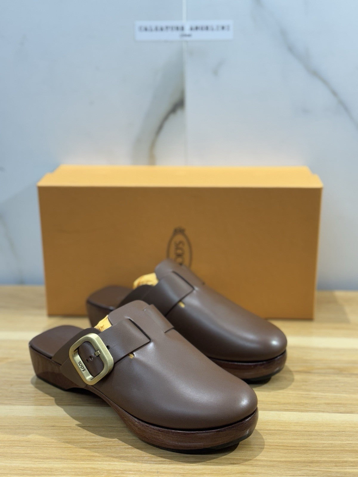 Tod’s Zoccolo  Pelle Marrone Clogs  Luxury Tod’s Donna 37