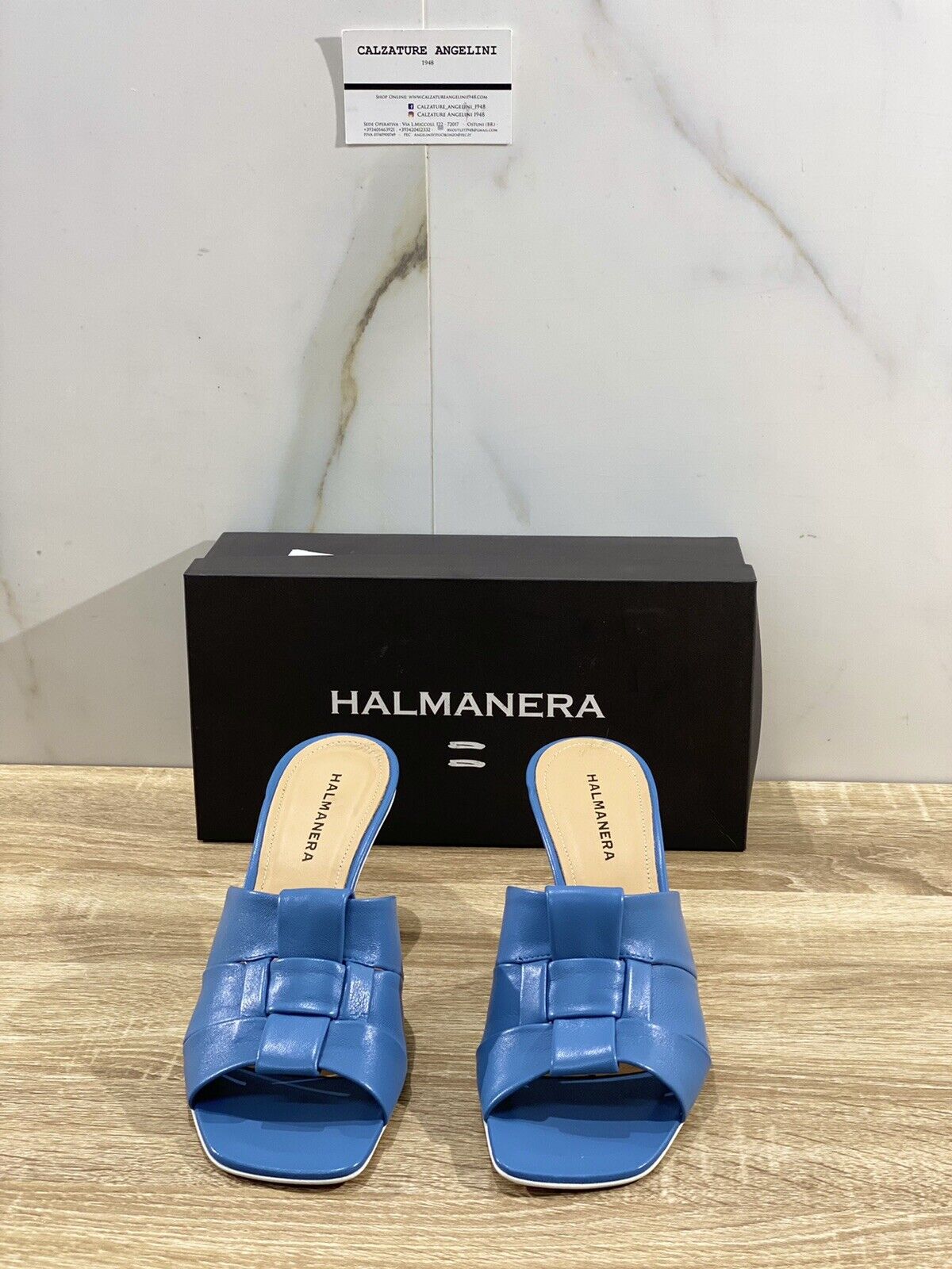 Halmanera Sandalo donna in pelle Azzurro  Zena 21 luxury sandal 39