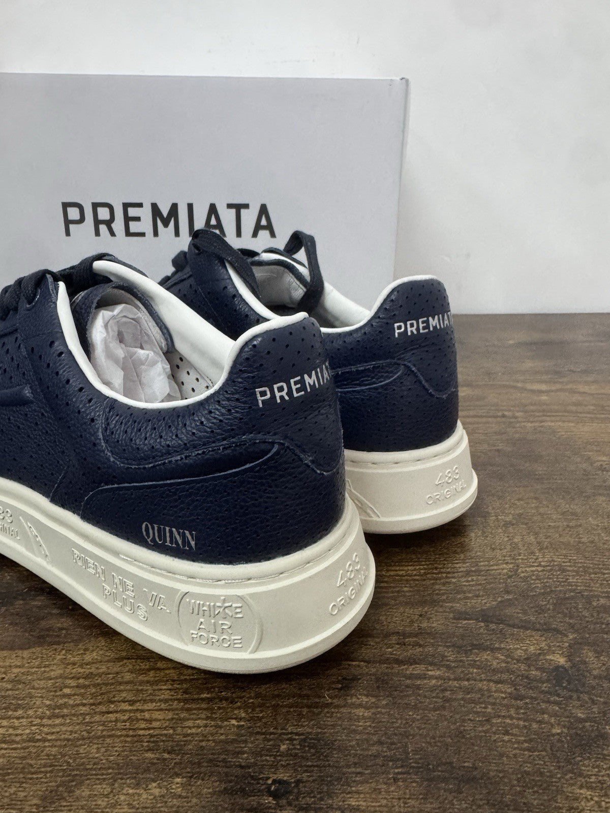 Premiata Quinn Sneaker Pelle Blu Casual Premiata Uomo 44