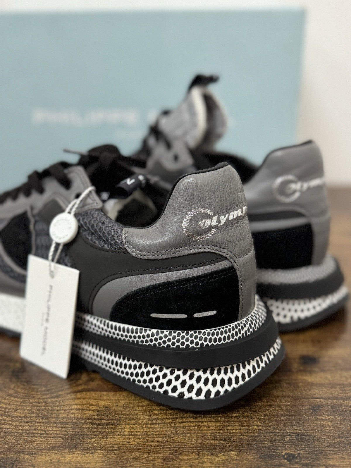 Philippe Model Olympique Low  Sneaker Pelle Nero       Casual Uomo 44