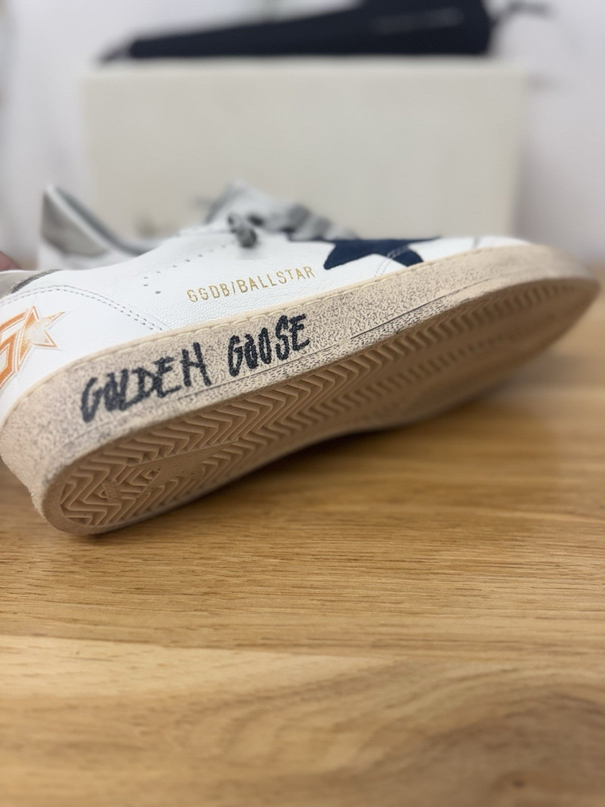 Golden Goose Ball Star White Blu Ice    Luxury Golden Goose Uomo 42