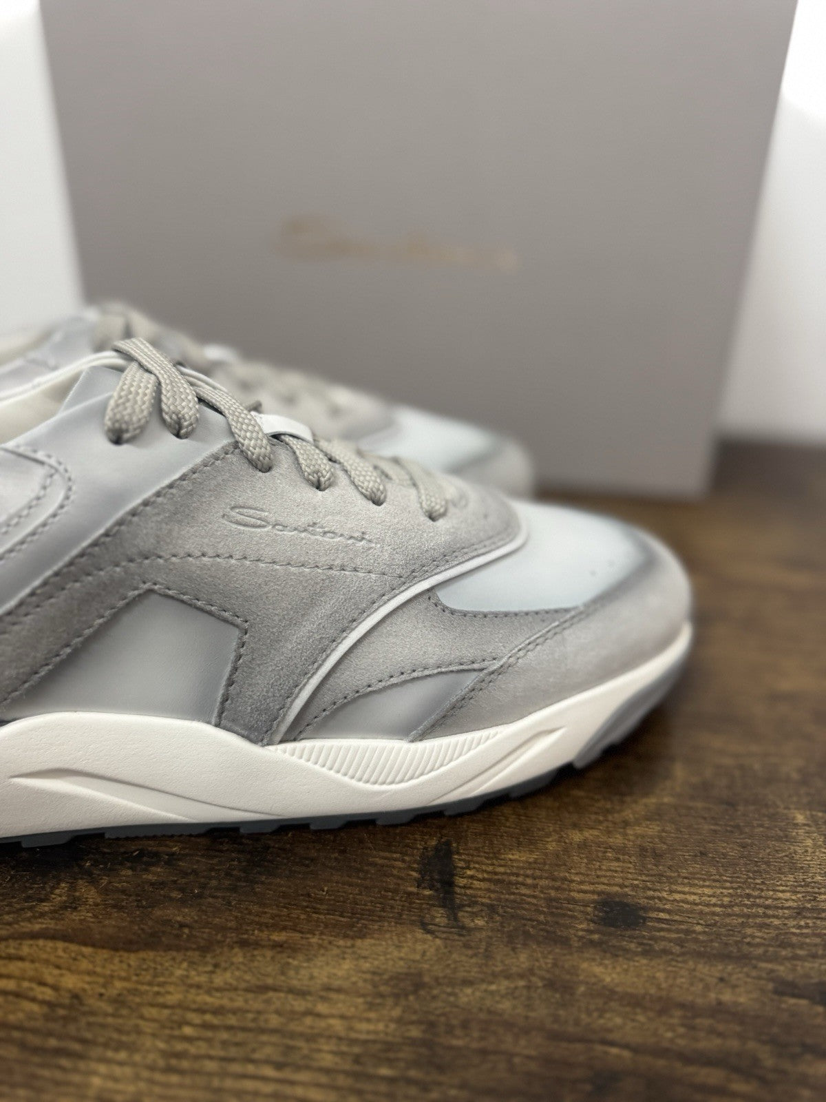 Santoni Innova Sneaker Pelle Grey   Casual Luxury Santoni Scarpa Uomo 43.5