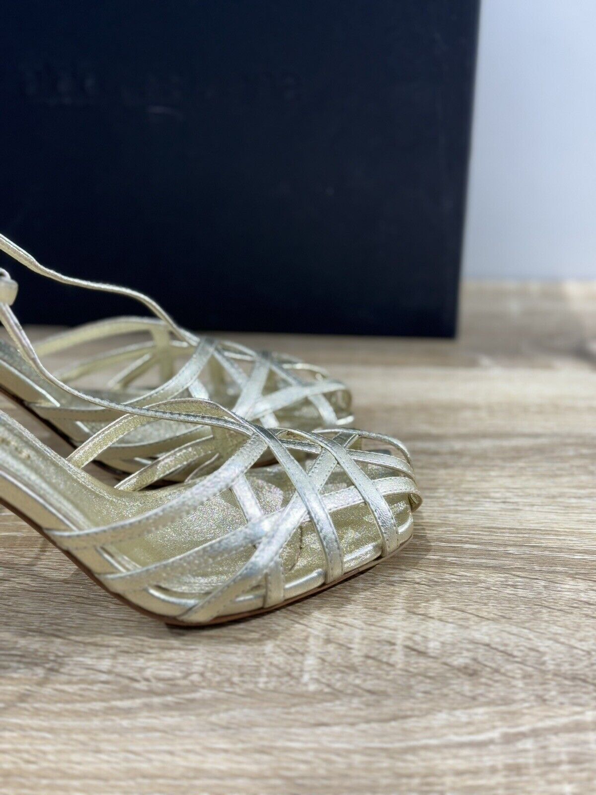 Aldo Castagna Sandalo Donna Lidia Pelle Platino   Luxury Woman Sandal 41