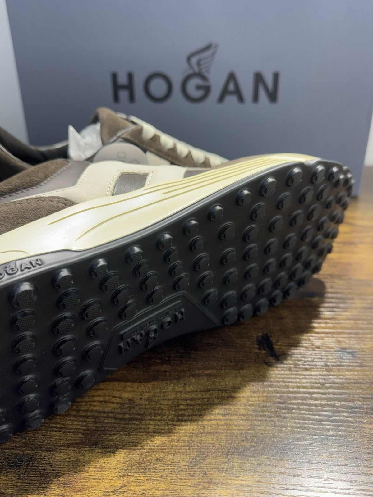 Hogan Hyperlight Sneaker Suede Brown    Memory Foam Causal Hogan Uomo 44