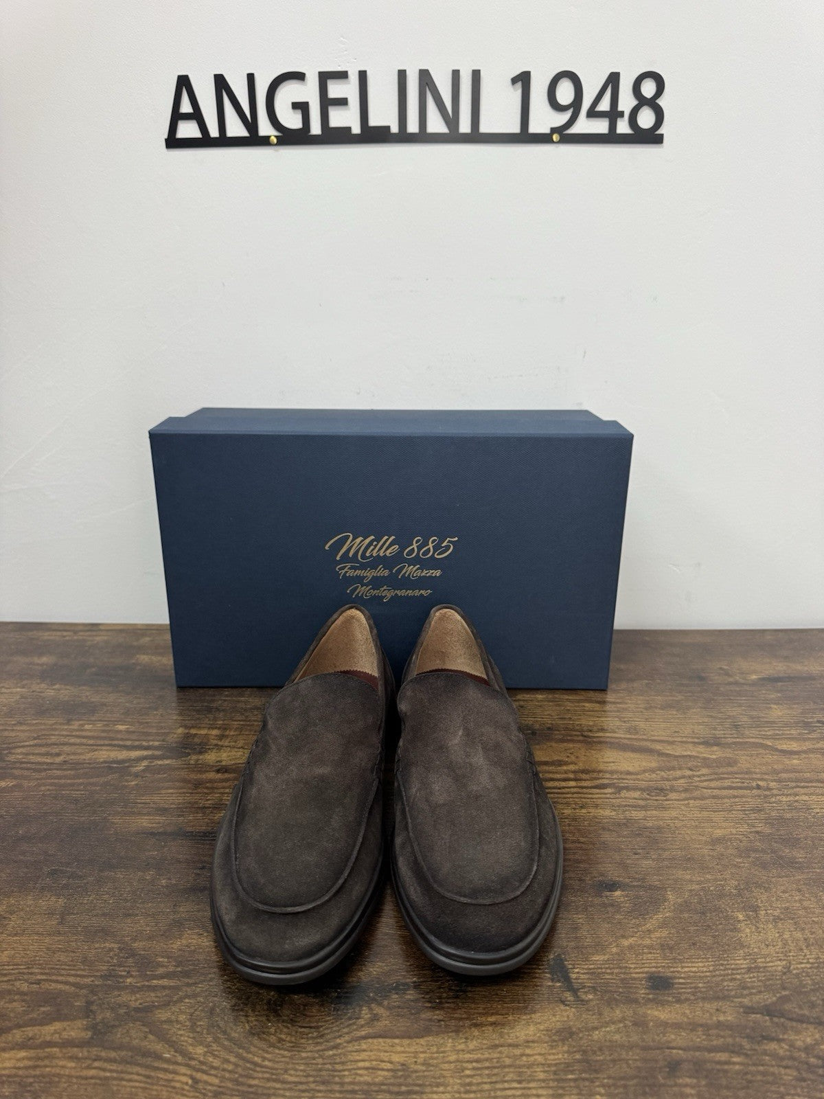 Mille 885 Mocassino Suede Brown Made In Marche Casual Top Quality Uomo 40