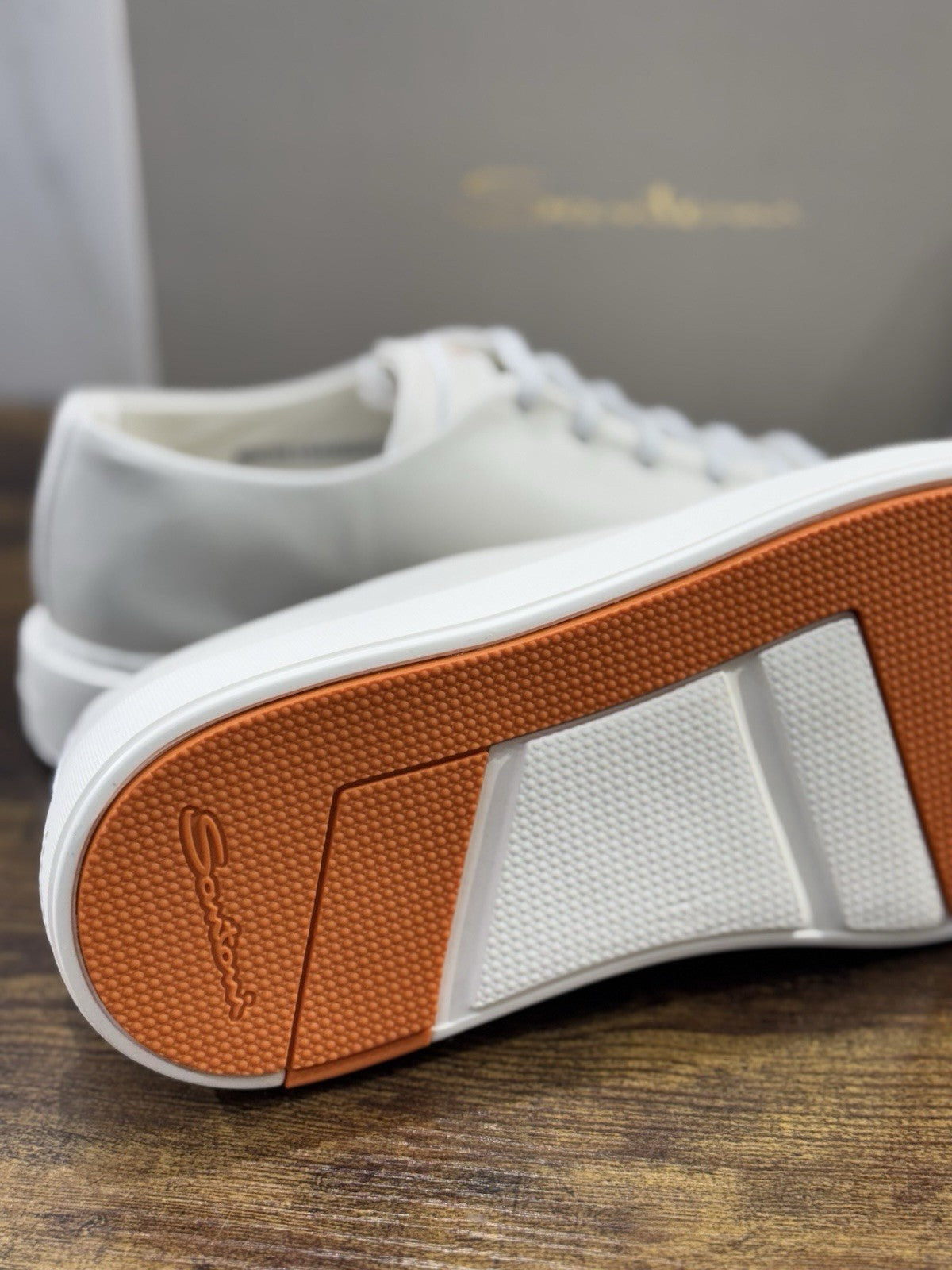 Santoni Sneaker Icon Pelle Bianca Luxury Santoni Scarpe Uomo 42