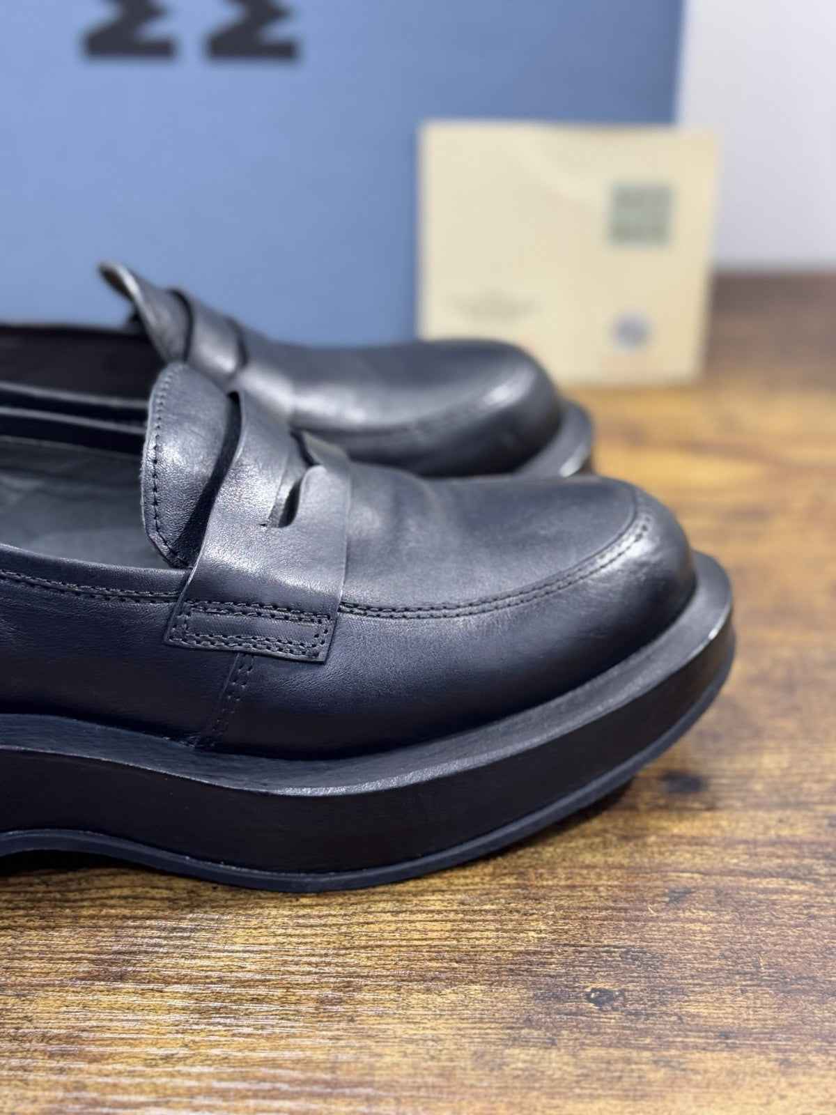 Moma Mocassino Pelle Nero  Fatto A Mano In Italia Luxury Moma Boot Donna 39