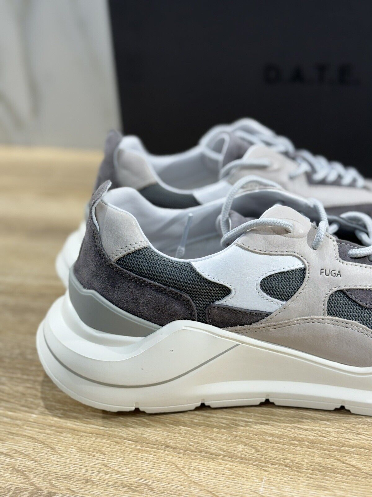 D.A.T.E Fuga Dragon Gray  Uomo  sneaker Suede   Casual Shoes 41