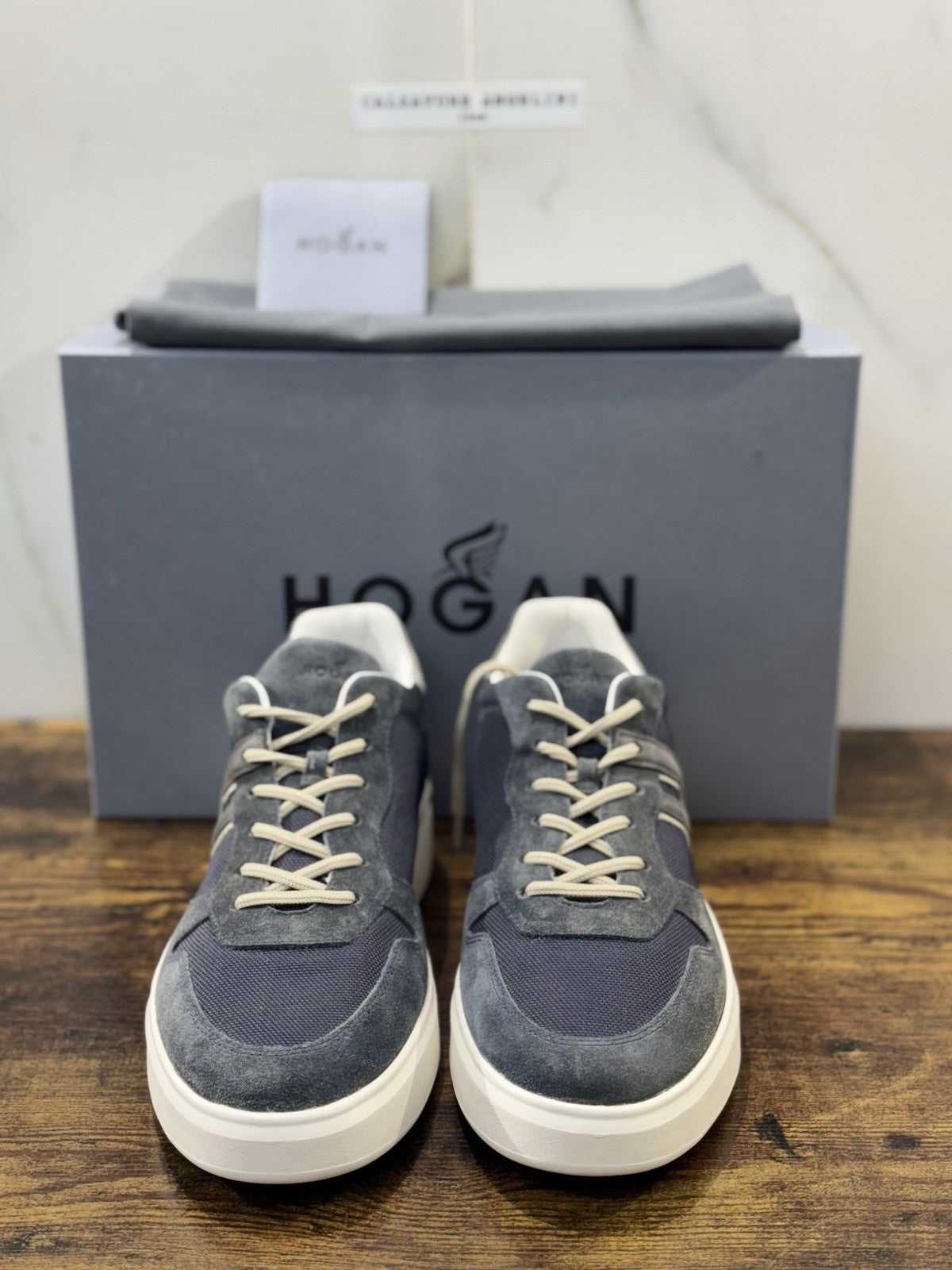 Hogan H 580 Sneaker Suede Blu Casual Hogan Uomo 43