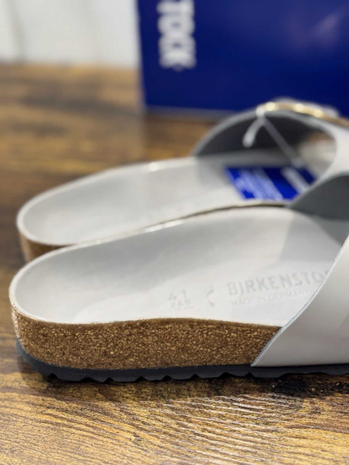 Birkenstock Madrid  Big Buckle Pelle Stone  Premium Leather Birkenstock 41