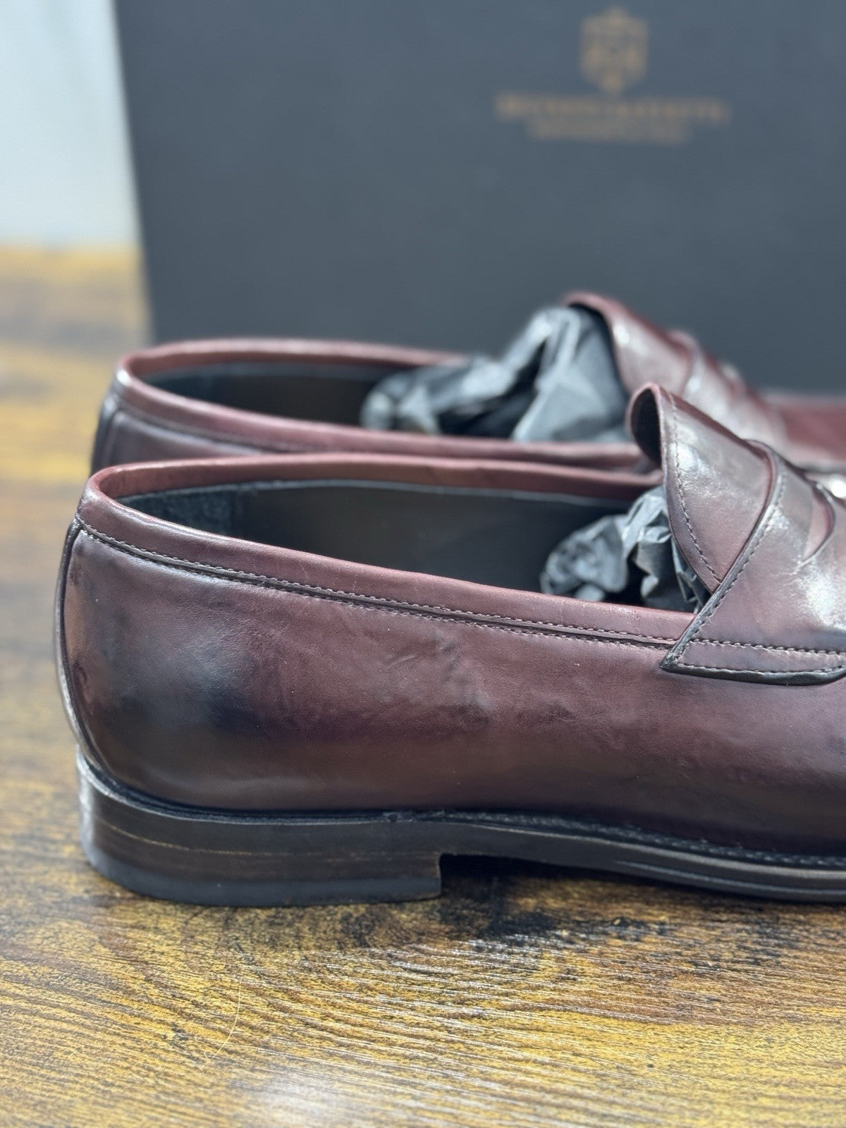 Silvano Sassetti Mocassino  Pelle Bordo’  Luxury Handmade Donna 40