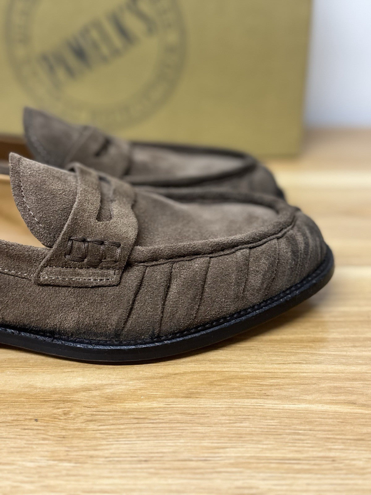Pawelk’s Mocassino    Pelle Suede Cacao        Hand   Made  In Italy   Uomo 44
