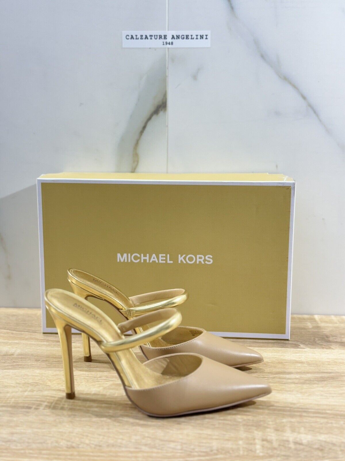 Michael Kors Jessa  Mule Pump Sandalo Donna Pelle Camel   Michael Kors  39