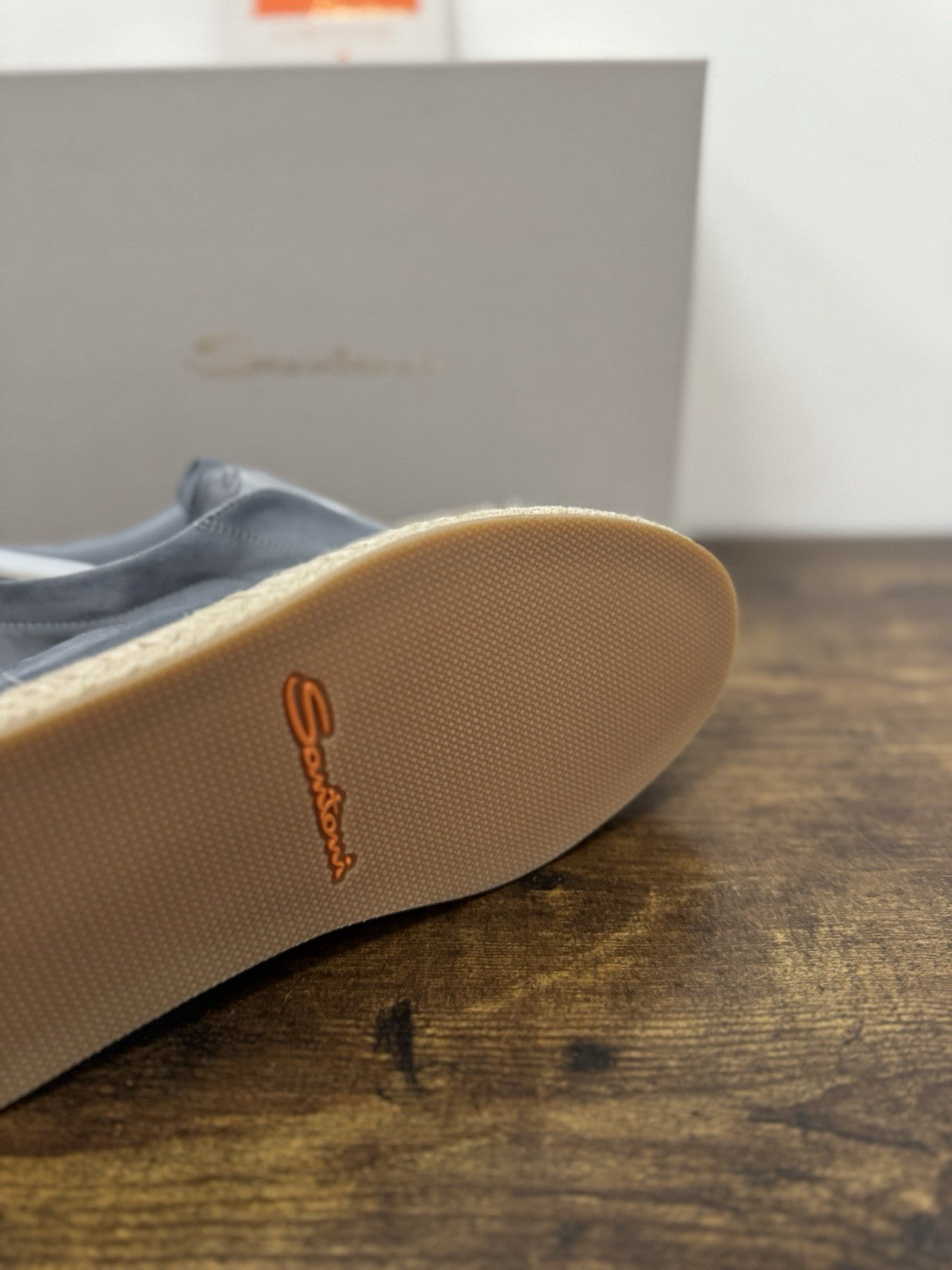 Santoni Slip On Suede Light Blue Casual Luxury Santoni Uomo 42,5