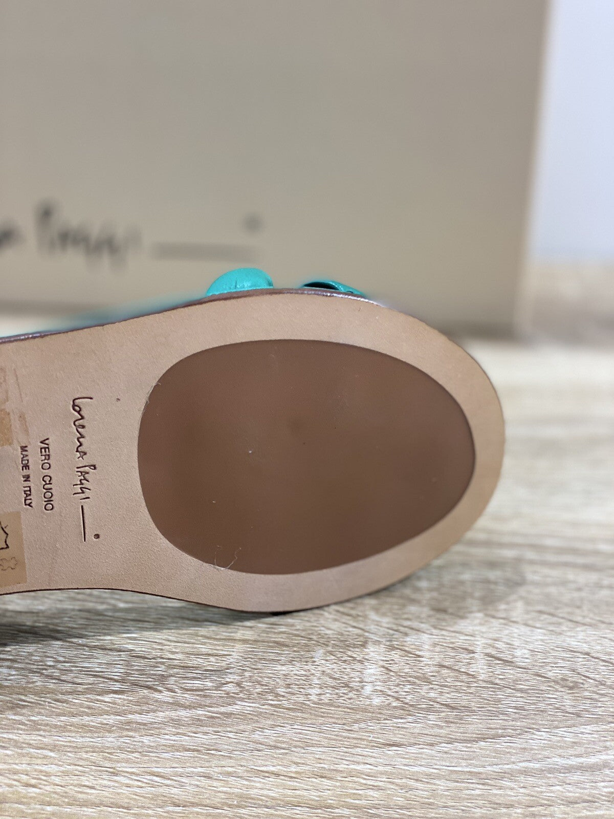Lorena Paggi Sandalo Donna In Pelle Verde Made In Italy 40