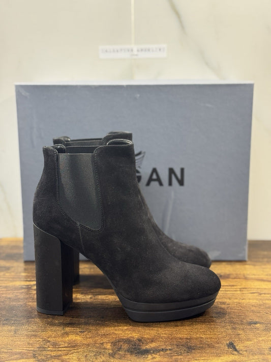Hogan Interactive Stivaletto  Suede Nero  Con Tacco Casual Hogan Donna 40