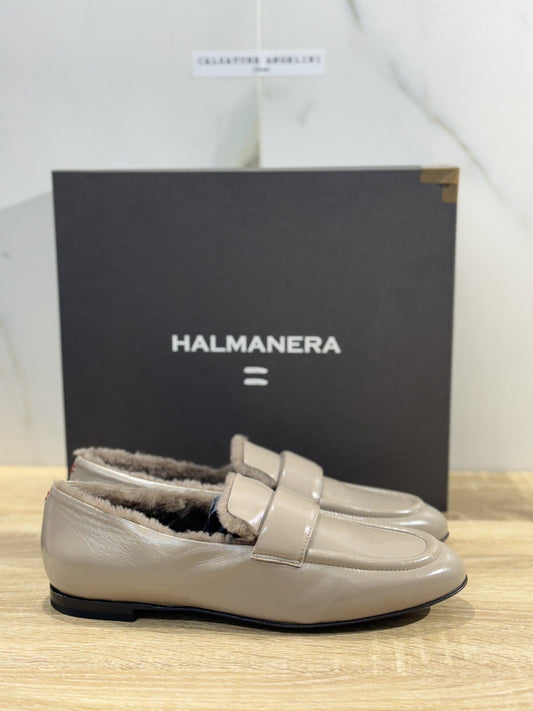 Halmanera Mocassino Domma edin Pelle Tortora Casual Handmade Shoes 41