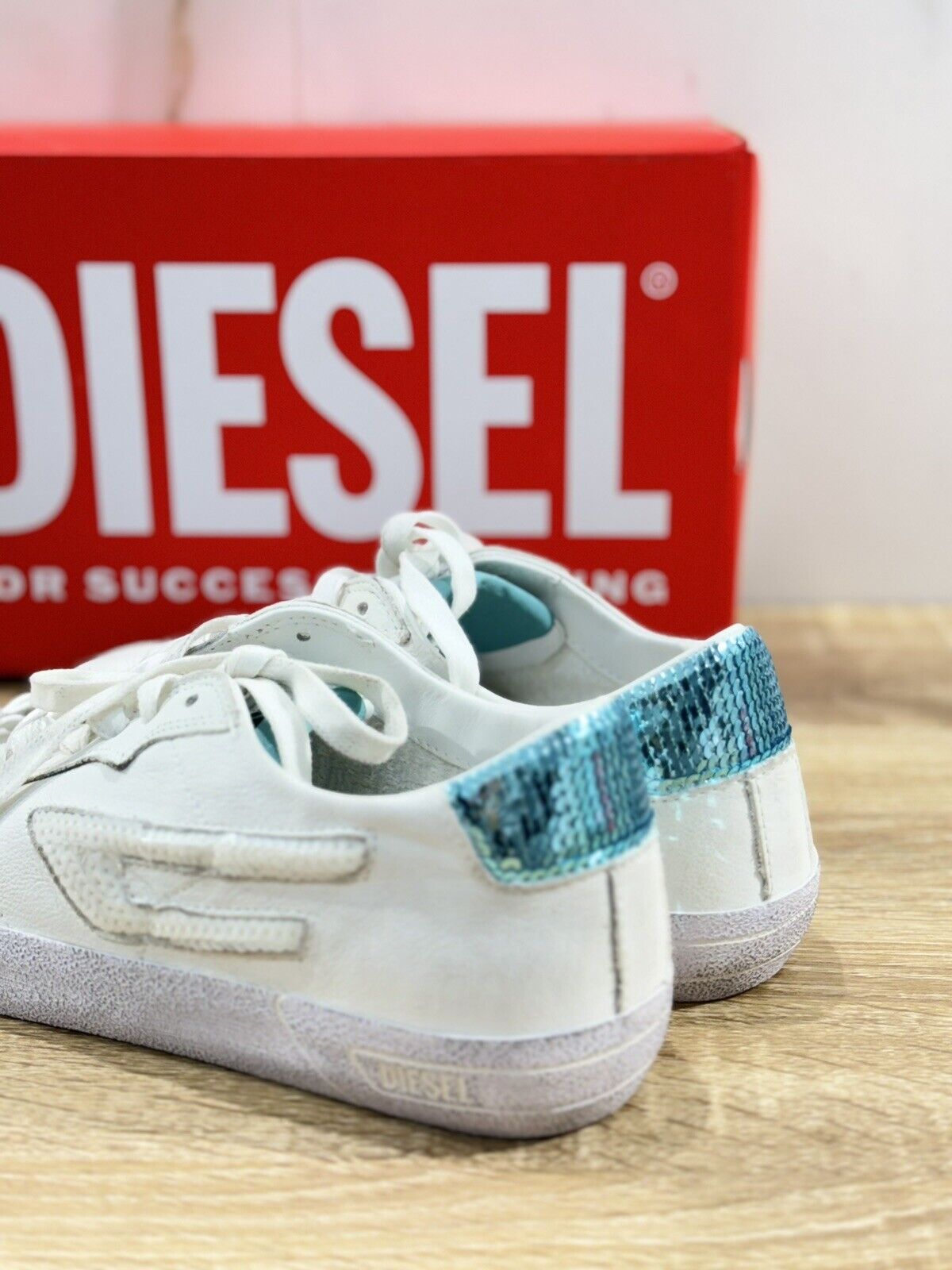 Diesel Sneaker Donna Leroji Low X Casual Pelle Bianca  Extra Light 38