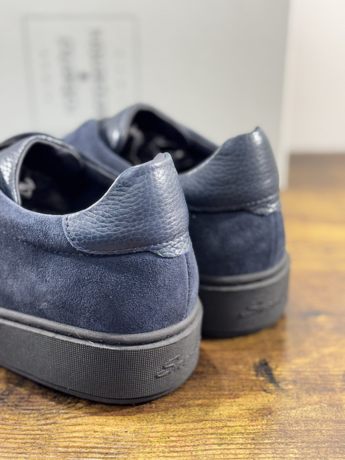Roberto Serpentini Slip On  Pelle Blu Suede  Luxury Handmade Men Shoes 44